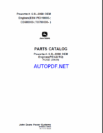 John Deere Powertech 6.8L-6068 OEM Engines(PE, CD, TO) Parts Catalog