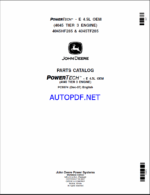 John Deere POWERTECH E 4.5L OEM (4045 TIER 3 ENGINE) PC9574 (Dec-07) English Parts Catalog