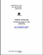 John Deere POWERTECH PLUS 4.5L OEM ENGINE (4045HF485) Parts Catalog