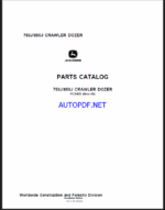 John Deere 750J, 850J CRAWLER DOZER Parts Catalog