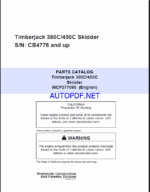 Timberjack 380C 450C Skidder Parts Catalog (SN CB4776 and up)