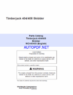 Timberjack 404 408 Skidder Parts Catalog (WC445403)