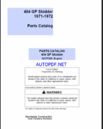 Timberjack 404 GP Skidder Parts Catalog (1971-1972)