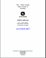 John Deere 753J, 753JH TRACKED FELLER BUNCHER & HARVESTER Parts Catalog