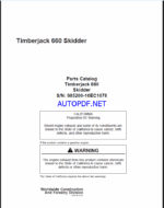 Timberjack 660 Skidder Parts Catalog SN 985200-10EC1078
