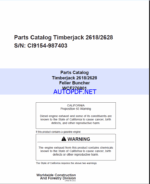 Timberjack 2618 2628 Feller Buncher Parts Catalog (SN CI9154-987403)