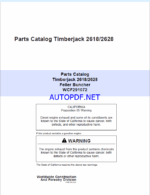 Timberjack 2618 2628 Feller Buncher Parts Catalog