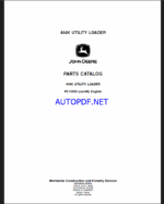 John Deere 444K UTILITY LOADER Parts Catalog