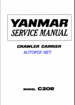 YANMAR C20 Crawler carriers SERVICE MANUAL