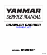 YANMAR V12R Crawler carriers SERVICE MANUAL