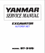 YANMAR B7-3 Crawler excavators SERVICE MANUAL