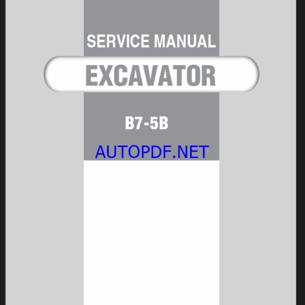 YANMAR B7-5B Crawler excavators SERVICE MANUAL