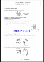 YANMAR B7-5, B7-5A Crawler excavators SERVICE MANUAL