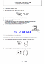 YANMAR SV15 , SV17 ,SV17 E. SV17 EX Crawler excavators SERVICE MANUAL