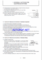 YANMAR SV100 Crawler excavators SERVICE MANUAL