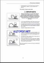 YANMAR SV15 ,SV17, SV17EX MANUALE D’USO E DI MANUTENZIONE