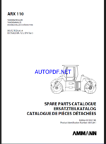 ARX 110 & ARX 110C T3 HEAVY COMPACTOR Parts Catalog
