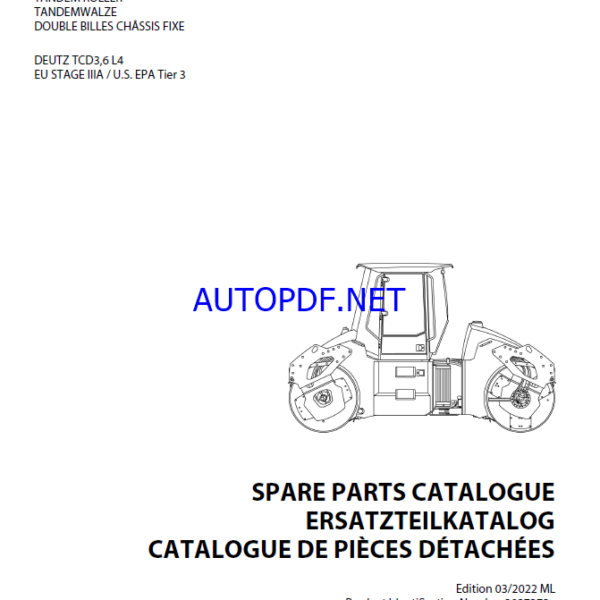 ARX 110 & ARX 110C T3 SPC Spare HEAVY COMPACTOR Parts Catalog