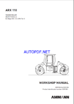 ARX 110 & ARX 110C T3 HEAVY COMPACTOR Workshop Manual