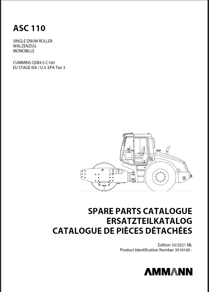 ASC 110 T3 Spare HEAVY COMPACTOR Parts Catalog
