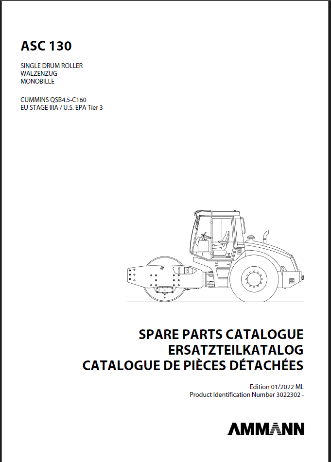 ASC 130 T3 Spare HEAVY COMPACTOR Parts Catalog