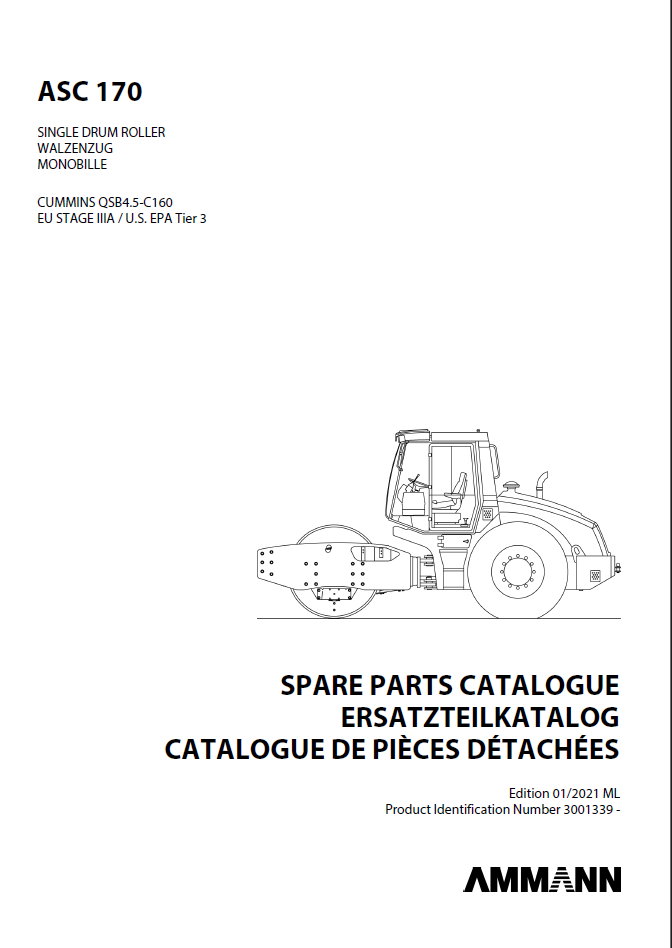ASC 170 T3 Spare HEAVY COMPACTOR Parts Catalog