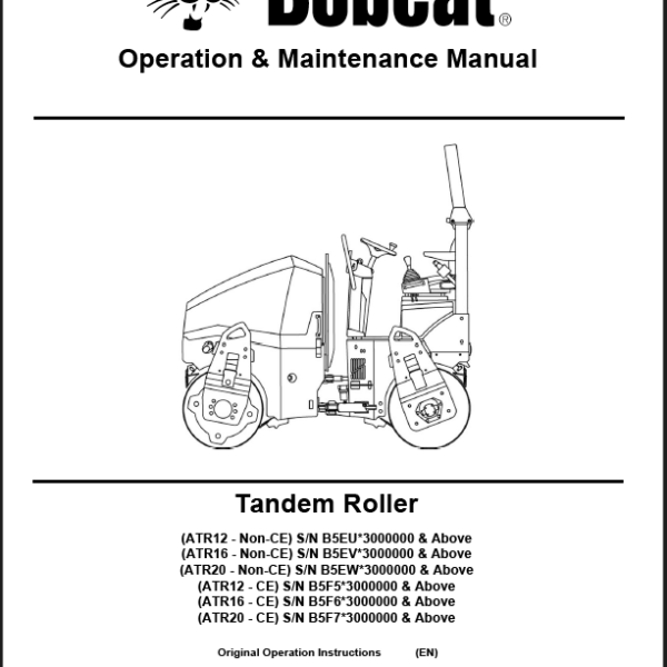 ATR 20 HEAVY COMPACTOR Operating Manual