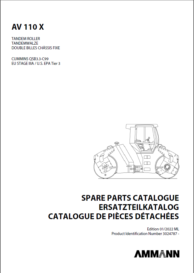 AV 110 X T3 Spare HEAVY COMPACTOR Parts Catalog