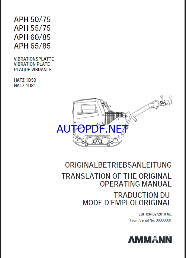 APF 20-50 Spare LIGHT COMPACTION Parts Catalog