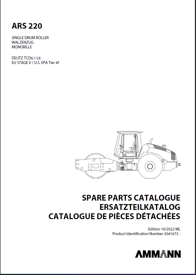 ARS 220 St V Spare HEAVY COMPACTOR Parts Catalog