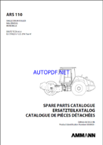 ARS 110 St V Spare HEAVY COMPACTOR Parts Catalog