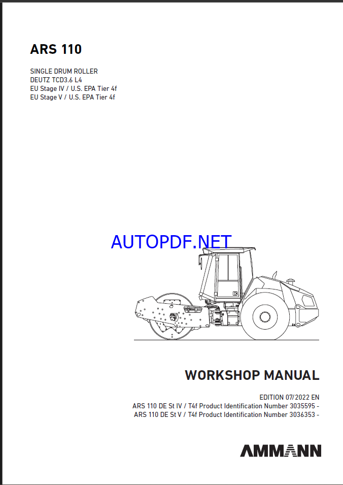 ARS 110 St V HEAVY COMPACTOR Workshop Manual
