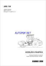 ARS 110 T4f HEAVY COMPACTOR Operating Manual