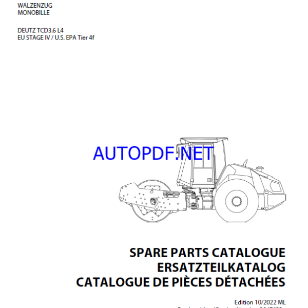 ARS 110 T4f Spare HEAVY COMPACTOR Parts Catalog