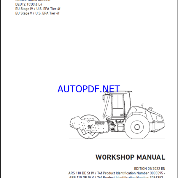 ARS 110 T4f HEAVY COMPACTOR Workshop Manual