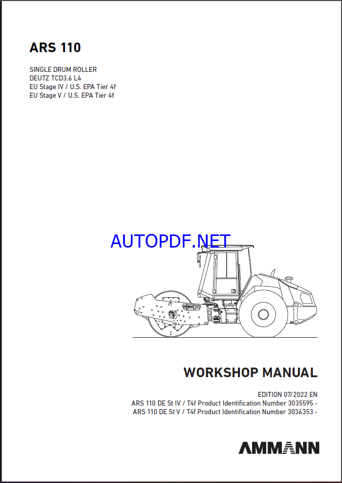 ARS 110 T4f HEAVY COMPACTOR Workshop Manual