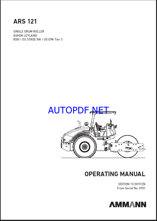ARS 121 BS3 HEAVY COMPACTOR Operating Manual
