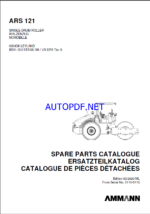 ARS 121 BS3 Spare HEAVY COMPACTOR Parts Catalog