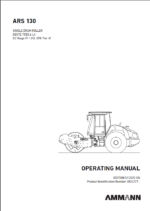 ARS 130 T4f HEAVY COMPACTOR Operating Manual