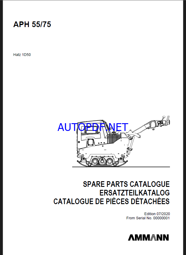 APH 55-75 Spare LIGHT COMPACTION Parts Catalog