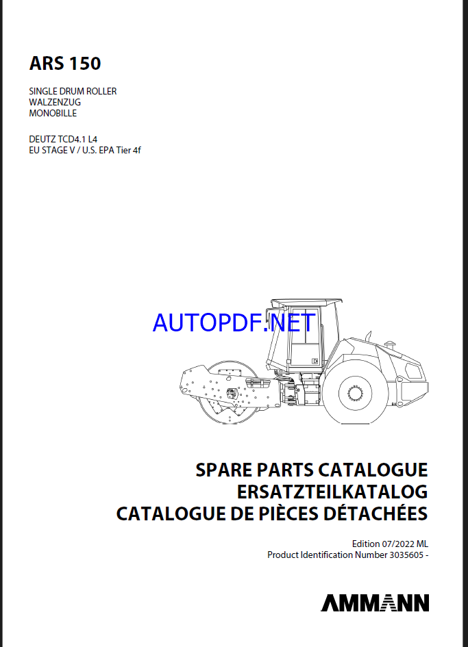 ARS 150 St V Spare HEAVY COMPACTOR Parts Catalog