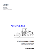 ARS 200 St V HEAVY COMPACTOR Operating Manual