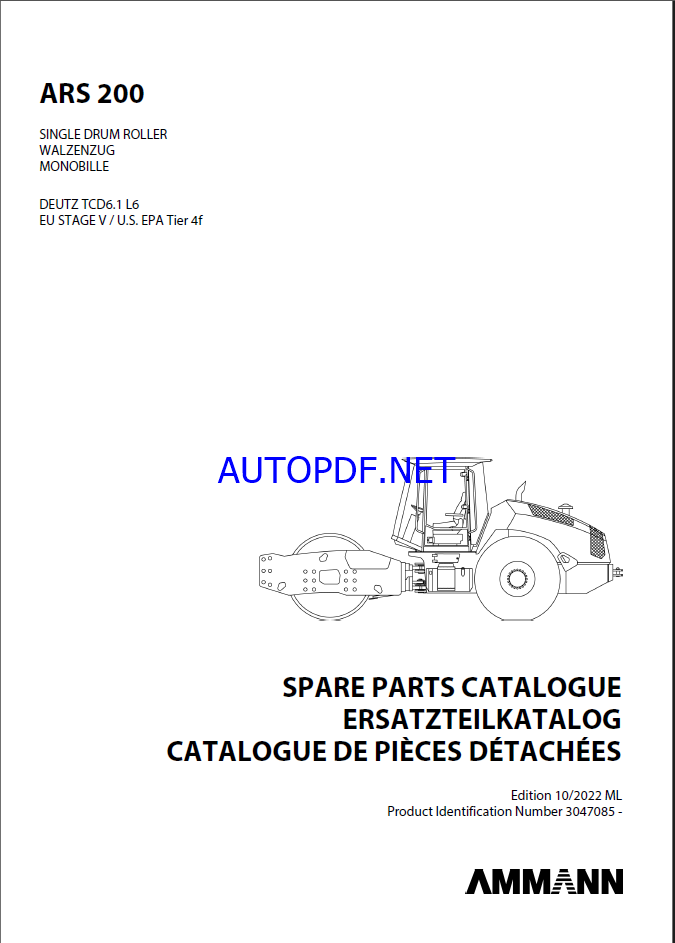 ARS 200 St V Spare HEAVY COMPACTOR Parts Catalog