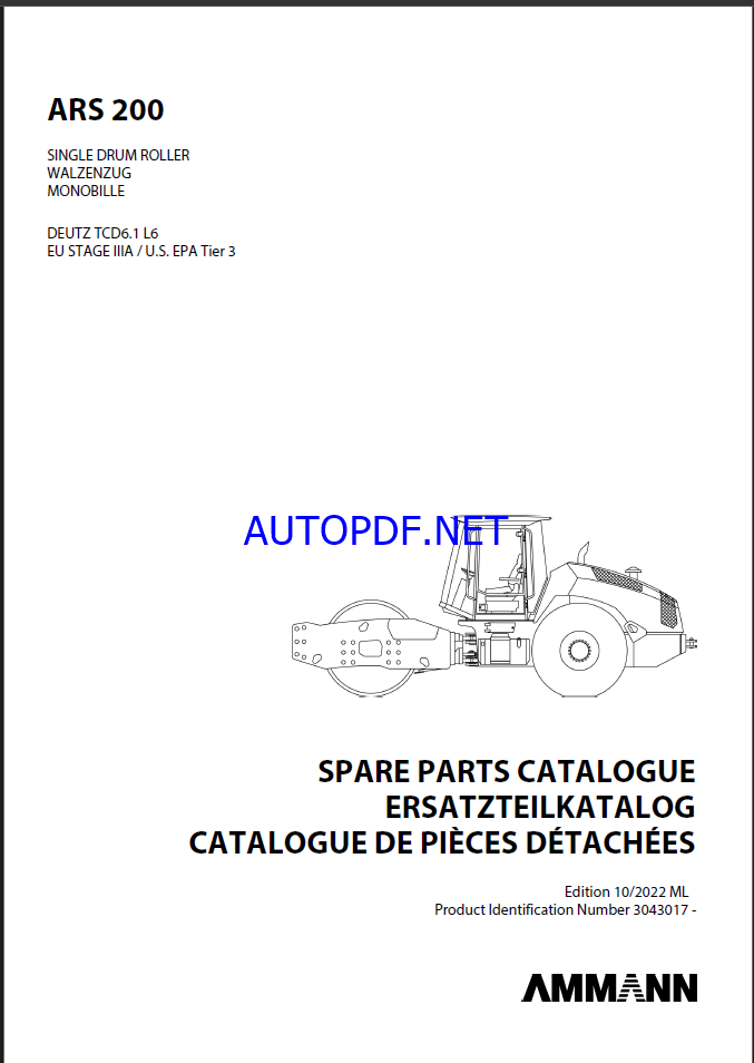 ARS 200 T3 Spare HEAVY COMPACTOR Parts Catalog