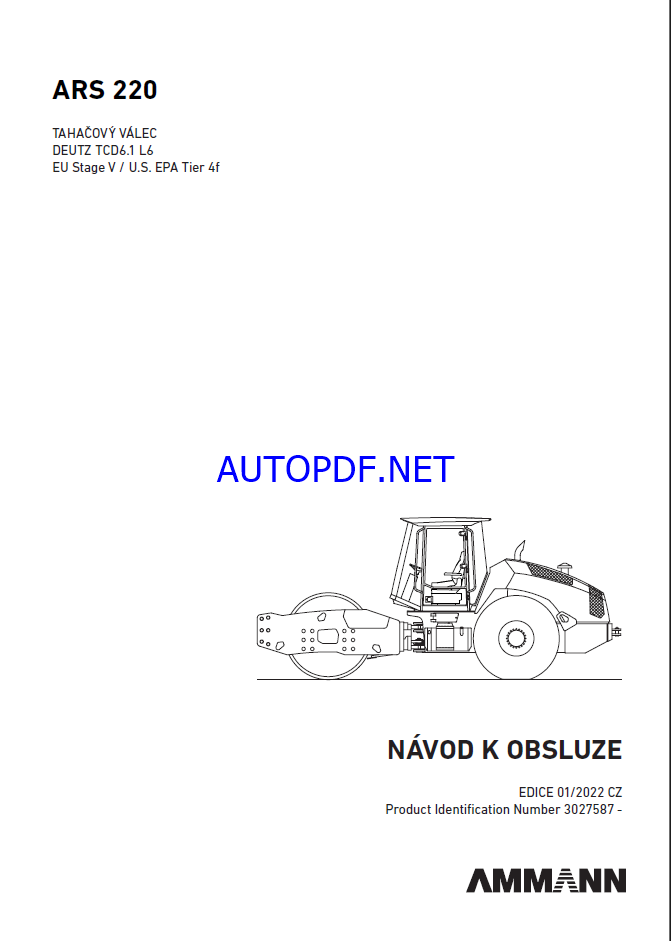 ARS 220 St V HEAVY COMPACTOR Operating Manual