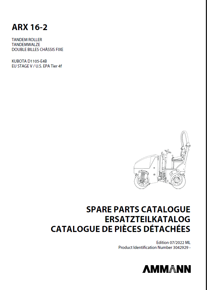 ARX 16-2 & ARX 16-2C St V HEAVY COMPACTOR Spare Parts Catalog