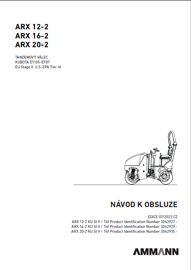 ARX 20-2 St V HEAVY COMPACTOR Operating Manual