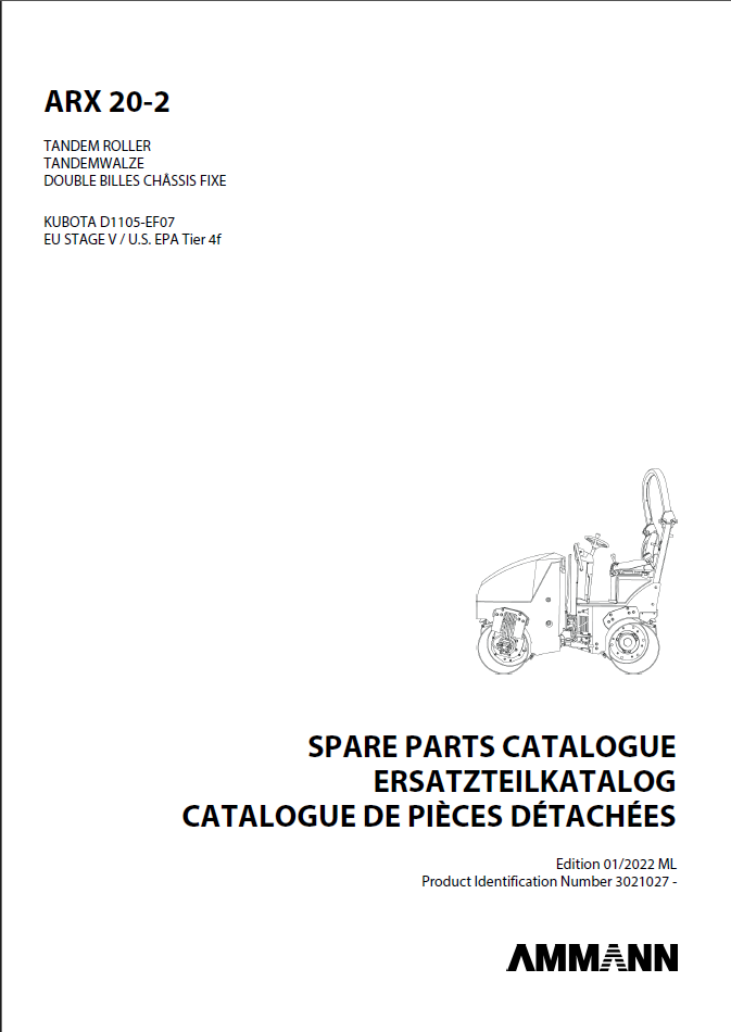 ARX 20-2 St V Spare HEAVY COMPACTOR Parts Catalog
