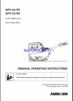 APH 65-85 LIGHT COMPACTION Operating Manual