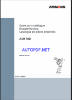 ACR 70 D Spare LIGHT COMPACTION Parts Catalog, OEM Documents